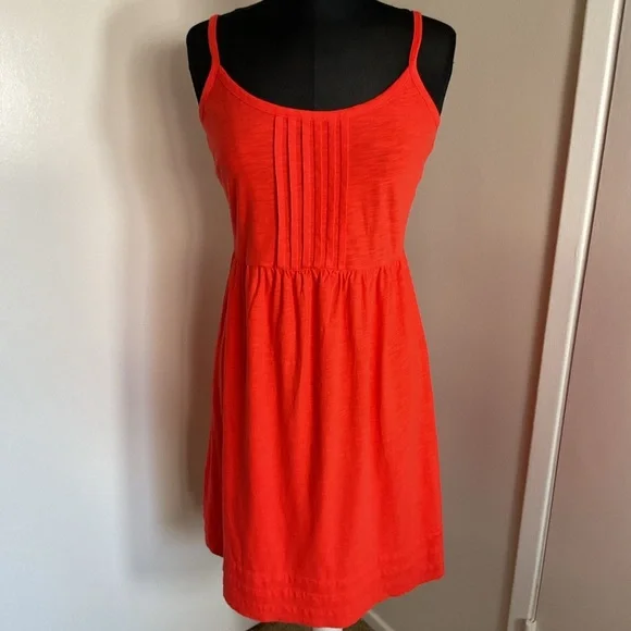 NWT Tommy Bahama Orange Spaghetti Strap Mini Dress Summer Beach Casual Size M - Picture 2 of 10